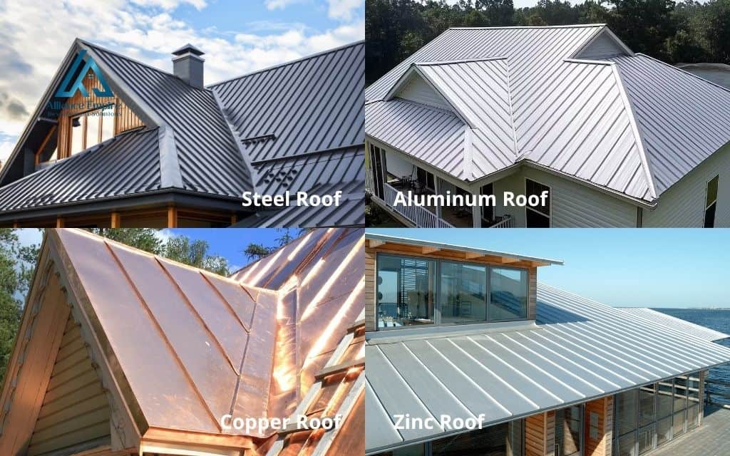 metal roof pros and cons: Metal roof material types