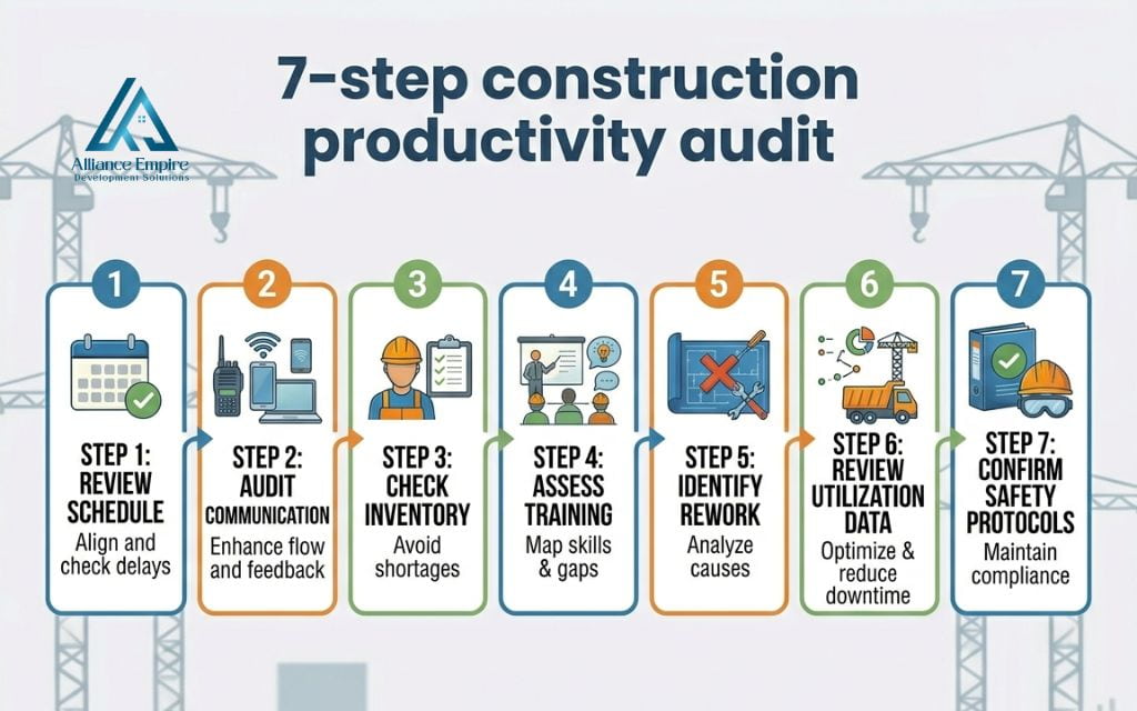 How to improve productivity in construction industry: A 7-step construction productivity audit (practical checklist) 