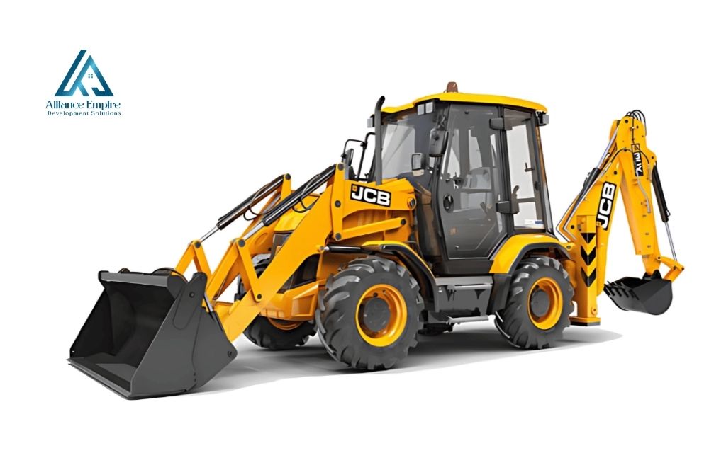 Building construction equipment names: Backhoe loader