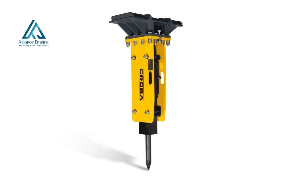 Building construction equipment names: Hydraulic breaker attachment