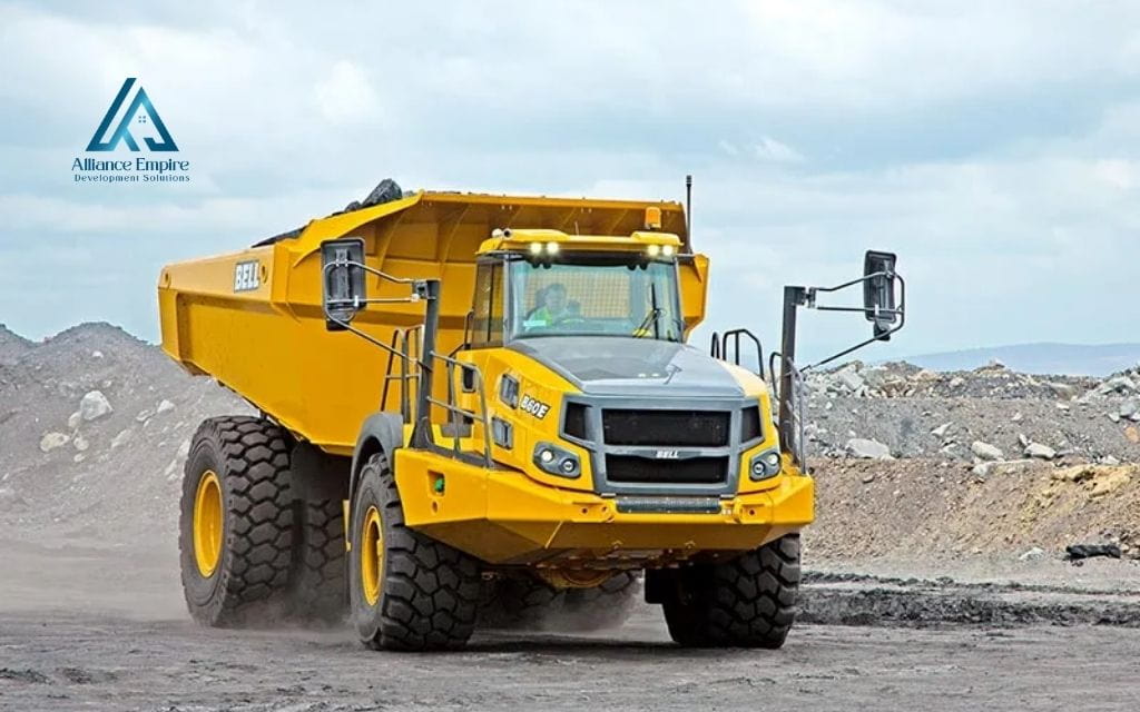 Building construction equipment names: Off-highway truck