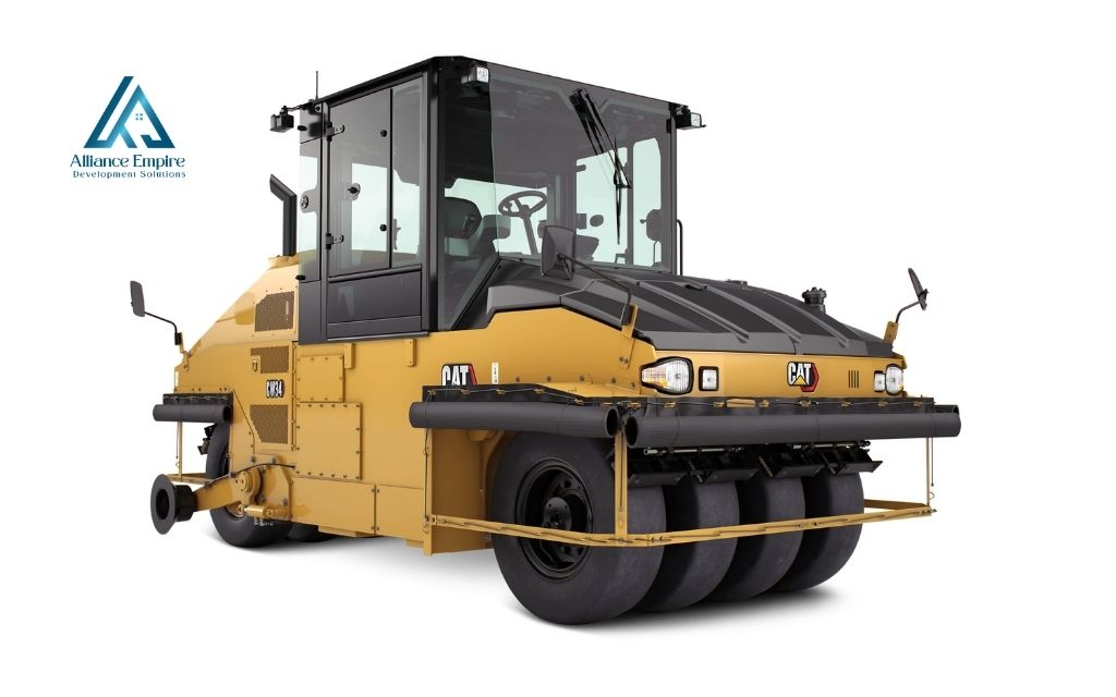Building construction equipment names: Pneumatic roller