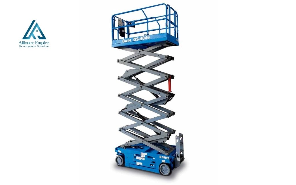 Building construction equipment names: Scissor lift