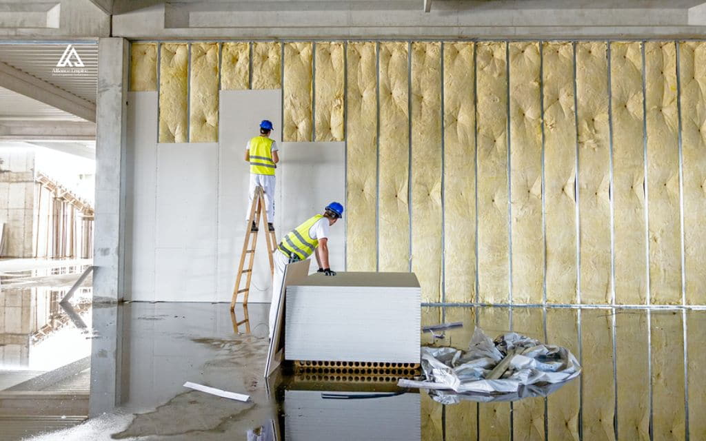 common construction materials: Drywall (gypsum board)